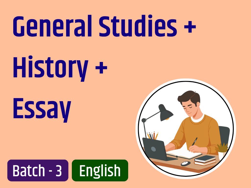 General Studies + History + Essay IAS Mains Answer Writing Batch - 3 EN 